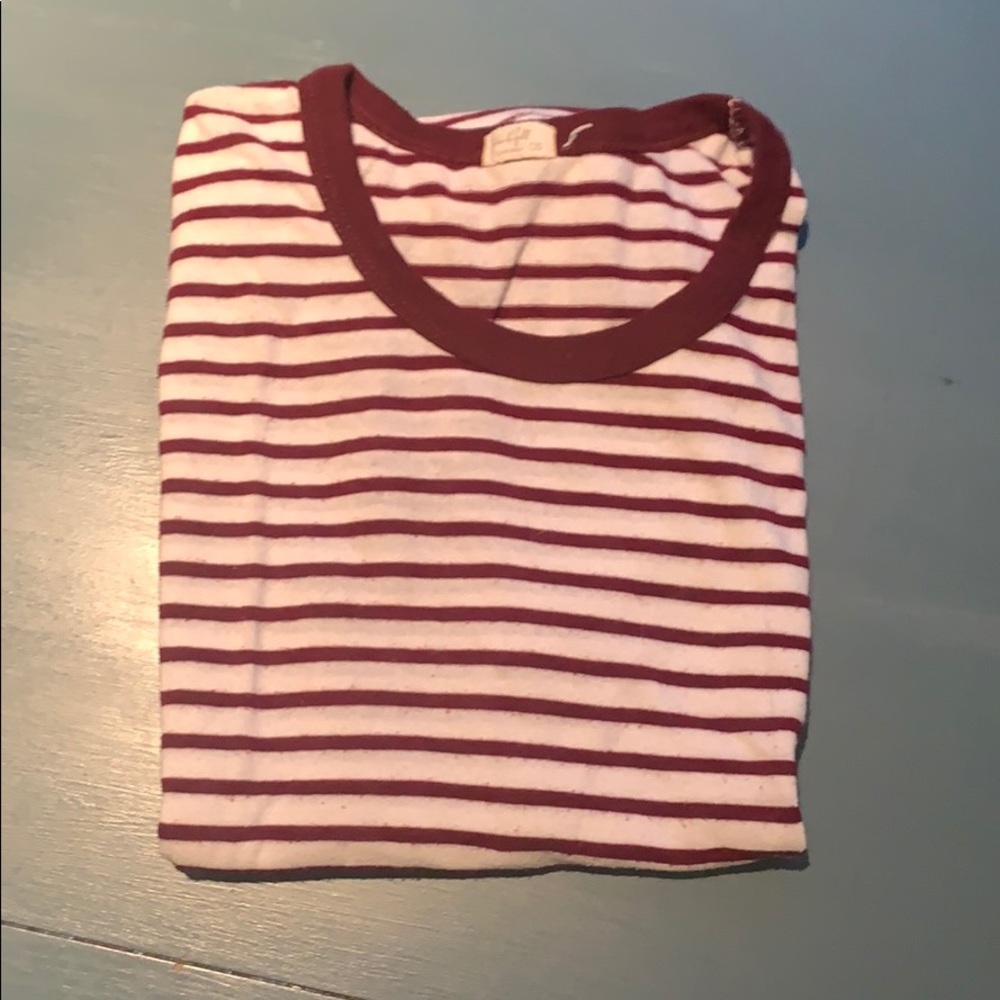 Red and white striped t-shirt